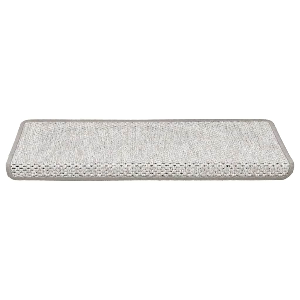 Stair Mats Self-adhesive Sisal-Look 15 pcs 65x21x4 cm Platina