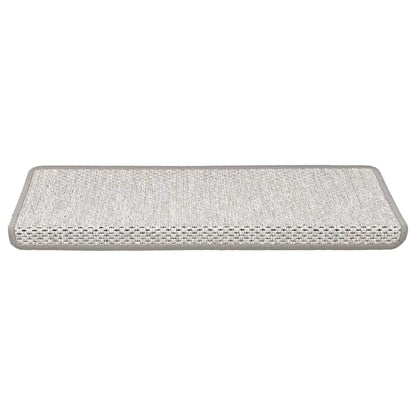 Stair Mats Self-adhesive Sisal-Look 15 pcs 65x21x4 cm Platina
