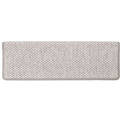 Stair Mats Self-adhesive Sisal-Look 15 pcs 65x21x4 cm Platina