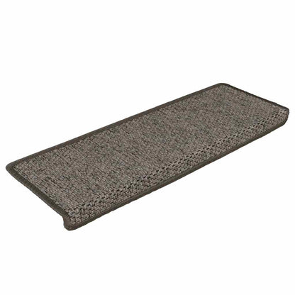 Stair Mats Self-adhesive Sisal-Look 15 pcs 65x21x4cm Grey&Beige