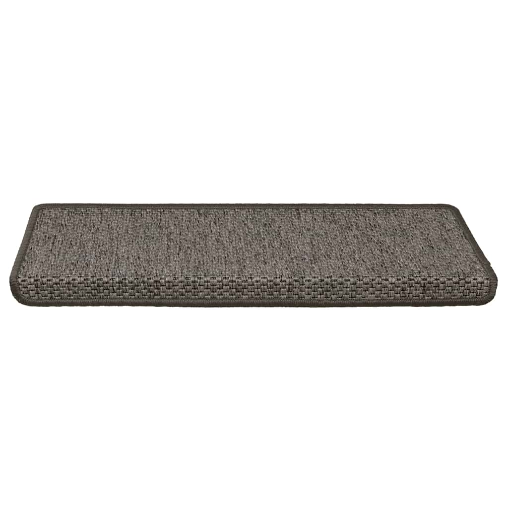 Stair Mats Self-adhesive Sisal-Look 15 pcs 65x21x4cm Grey&Beige