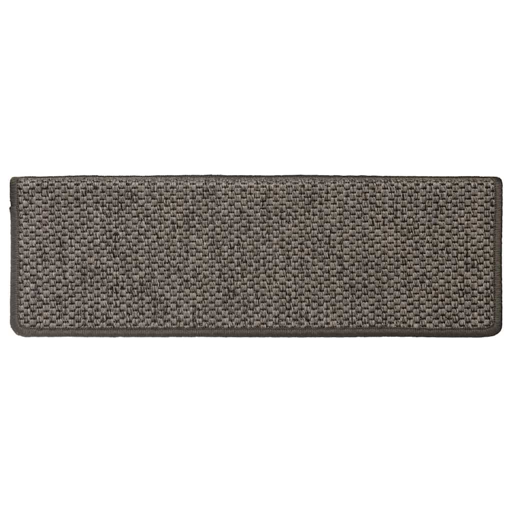 Stair Mats Self-adhesive Sisal-Look 15 pcs 65x21x4cm Grey&Beige