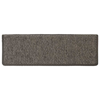 Stair Mats Self-adhesive Sisal-Look 15 pcs 65x21x4cm Grey&Beige