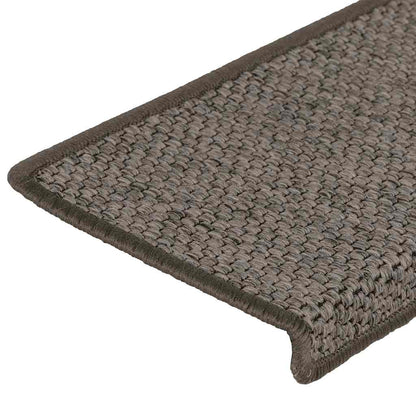 Stair Mats Self-adhesive Sisal-Look 15 pcs 65x21x4cm Grey&Beige