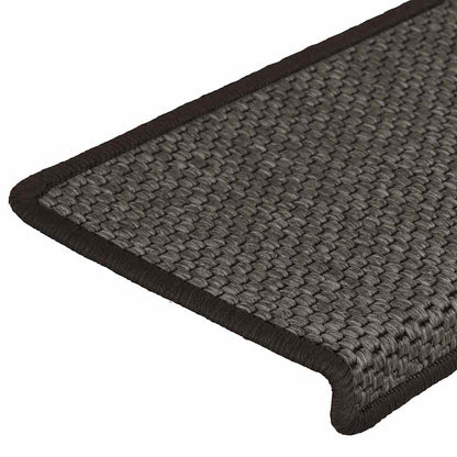 Stair Mats Self-adhesive Sisal-Look 15 pcs 65x21x4cm Anthracite