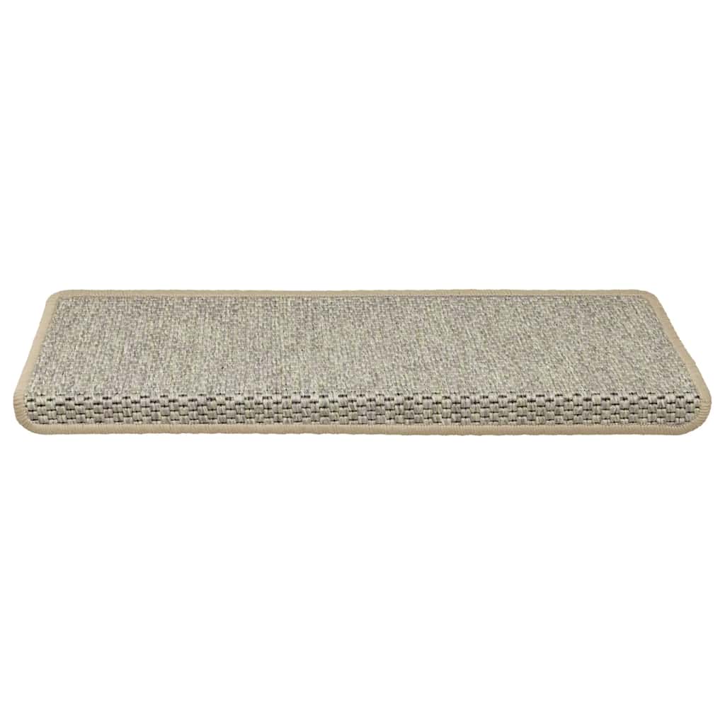 Stair Mats Self-adhesive Sisal-Look 15 pcs 65x21x4 cm Light Green