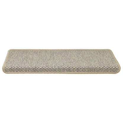 Stair Mats Self-adhesive Sisal-Look 15 pcs 65x21x4 cm Light Green