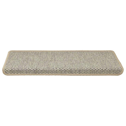 Stair Mats Self-adhesive Sisal-Look 15 pcs 65x21x4 cm Light Green