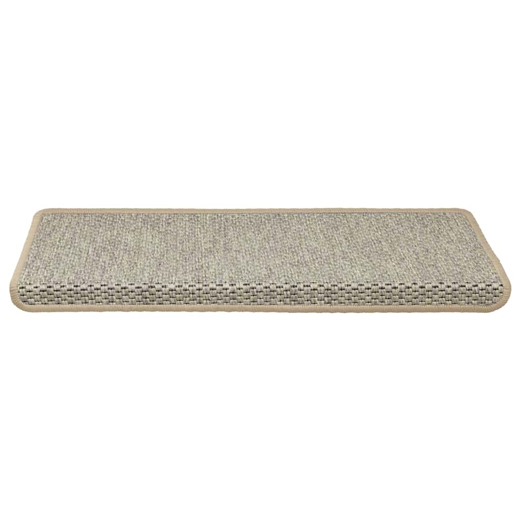 Stair Mats Self-adhesive Sisal-Look 15pcs 65x21x4cm Light Green