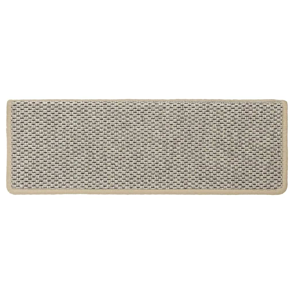 Stair Mats Self-adhesive Sisal-Look 15 pcs 65x21x4 cm Light Green