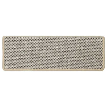 Stair Mats Self-adhesive Sisal-Look 15 pcs 65x21x4 cm Light Green