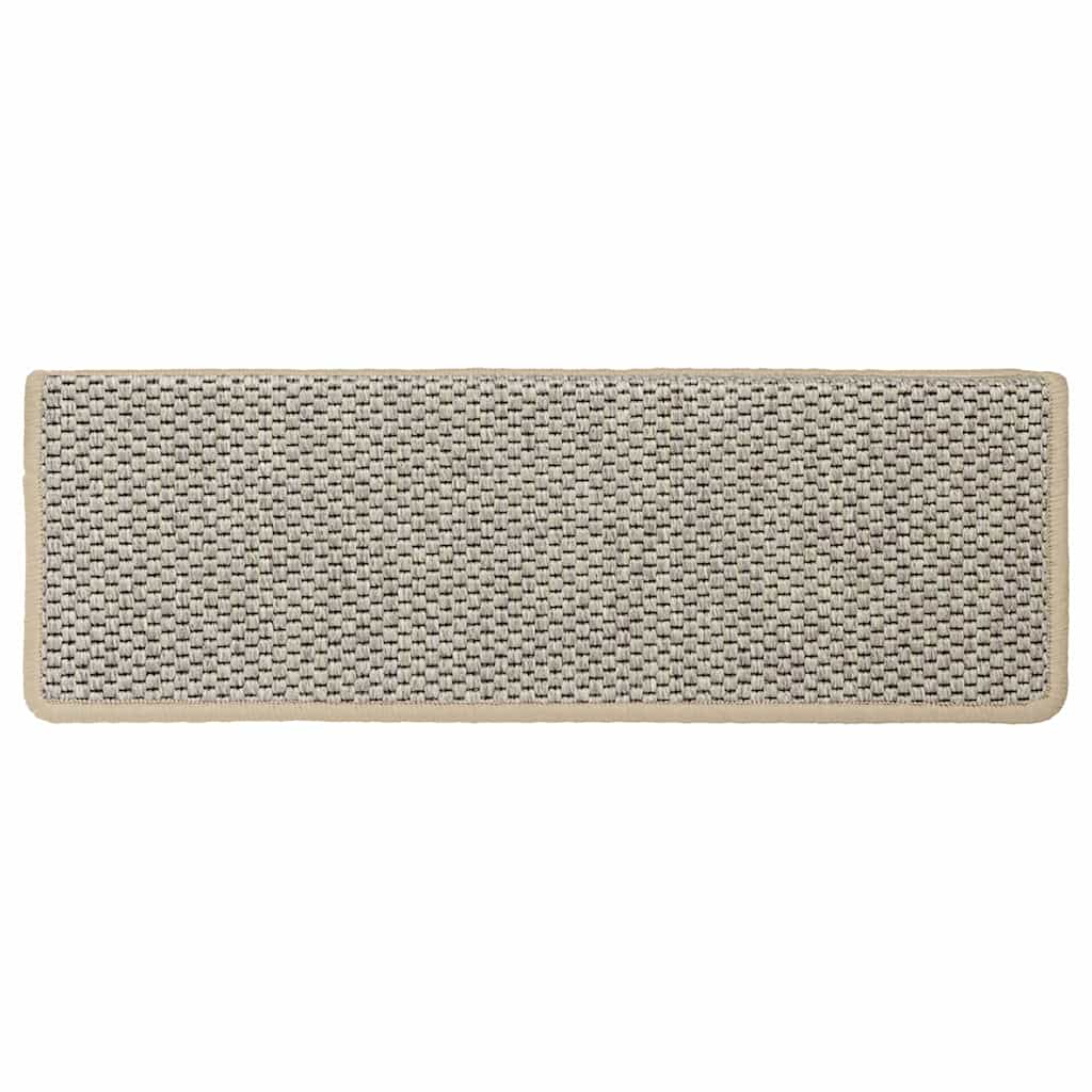 Stair Mats Self-adhesive Sisal-Look 15pcs 65x21x4cm Light Green