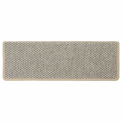 Stair Mats Self-adhesive Sisal-Look 15pcs 65x21x4cm Light Green