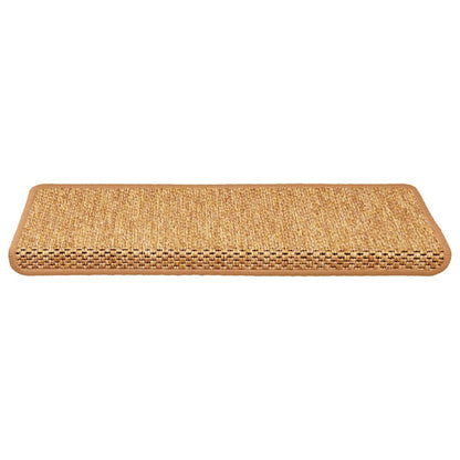 Stair Mats Self-adhesive Sisal-Look 15 pcs 65x21x4 cm Sisal