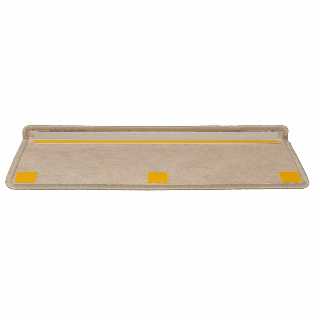 Stair Mats Self-adhesive Sisal-Look 15 pcs 65x21x4 cm Sand