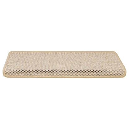 Stair Mats Self-adhesive Sisal-Look 15 pcs 65x21x4 cm Berber