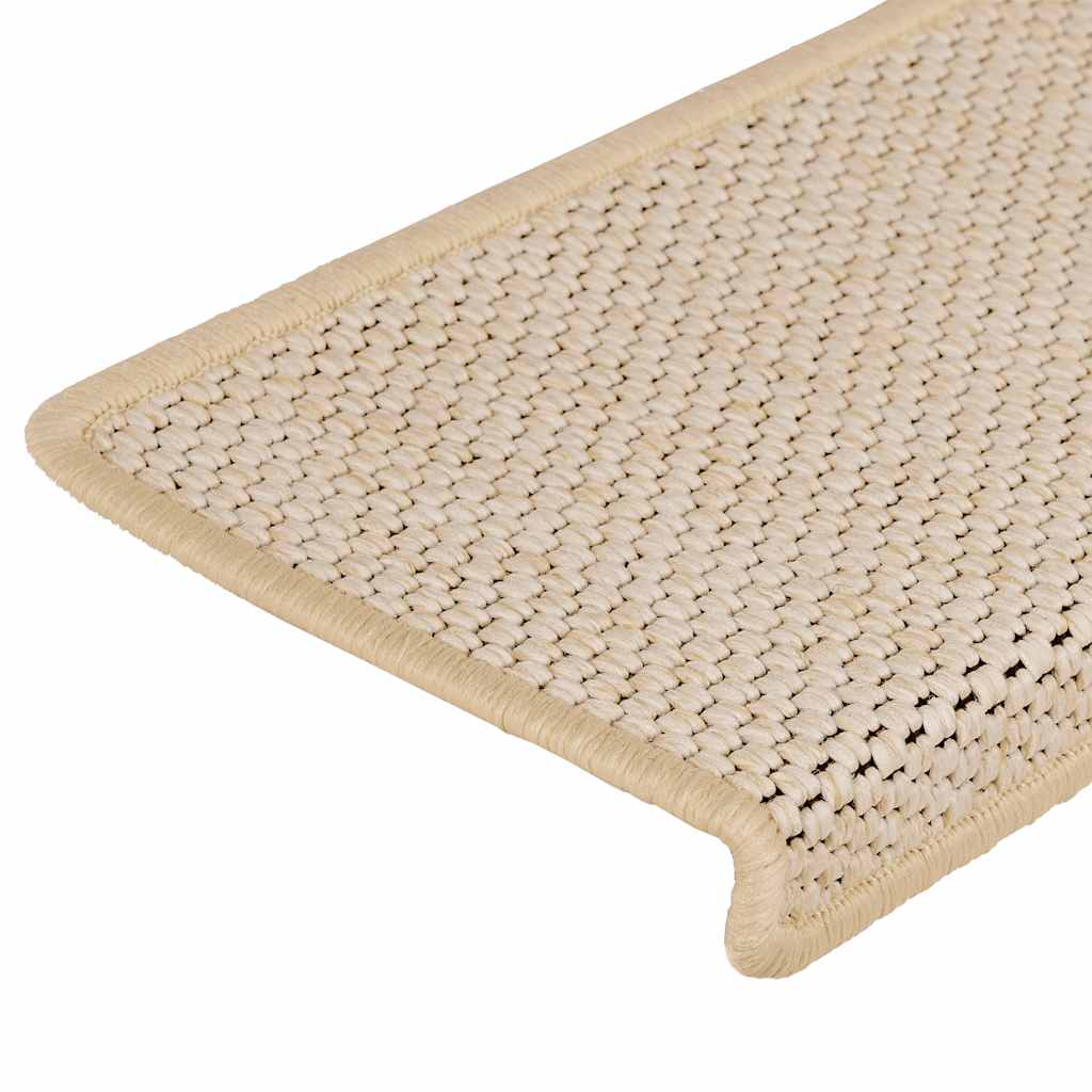 Stair Mats Self-adhesive Sisal-Look 15 pcs 65x21x4 cm Berber