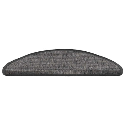 Stair Mats 15 pcs 56x17x3 cm Beige and Grey Half Round