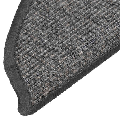 Stair Mats 15 pcs 56x17x3 cm Beige and Grey Half Round