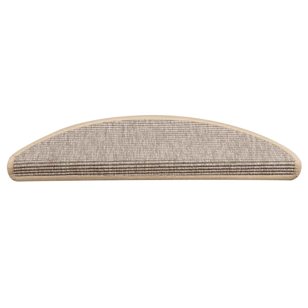 Stair Mats 15 pcs 56x17x3 cm Silver Half Round