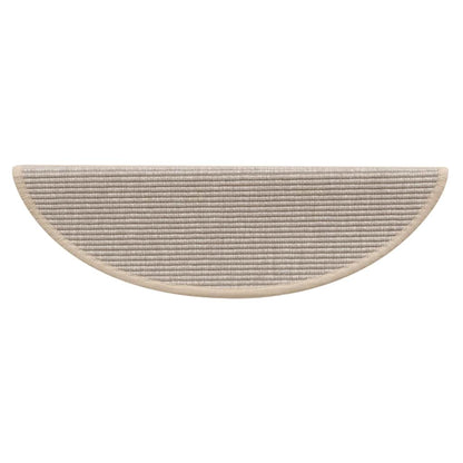 Stair Mats 15 pcs 56x17x3 cm Silver Half Round