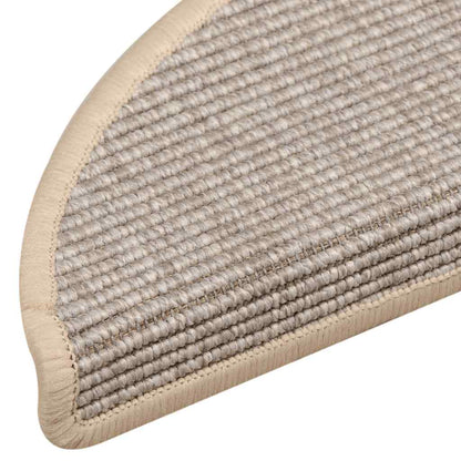 Stair Mats 15 pcs 56x17x3 cm Silver Half Round