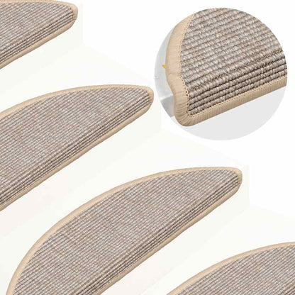 Stair Mats 15 pcs 56x17x3 cm Silver Half Round