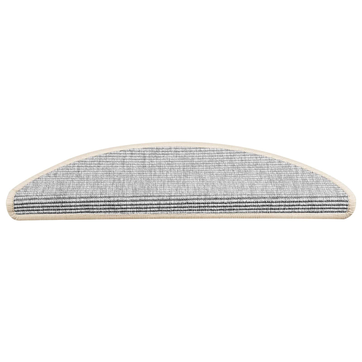 Stair Mats 15 pcs 56x17x3 cm Silver Half Round