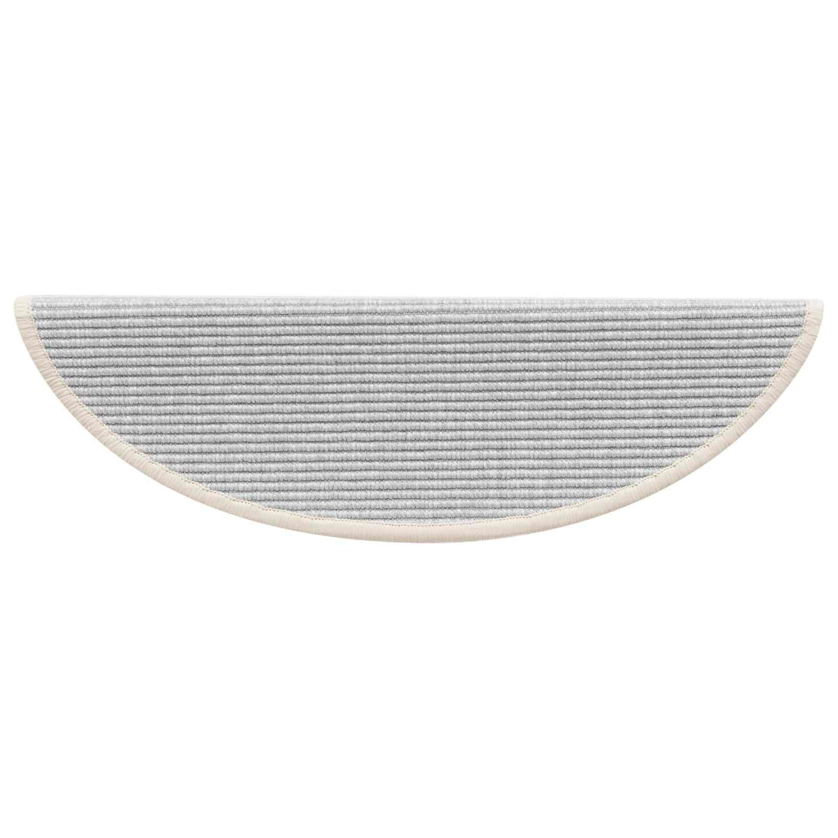 Stair Mats 15 pcs 56x17x3 cm Silver Half Round