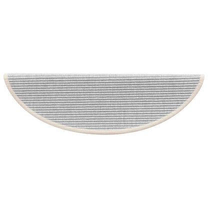 Stair Mats 15 pcs 56x17x3 cm Silver Half Round