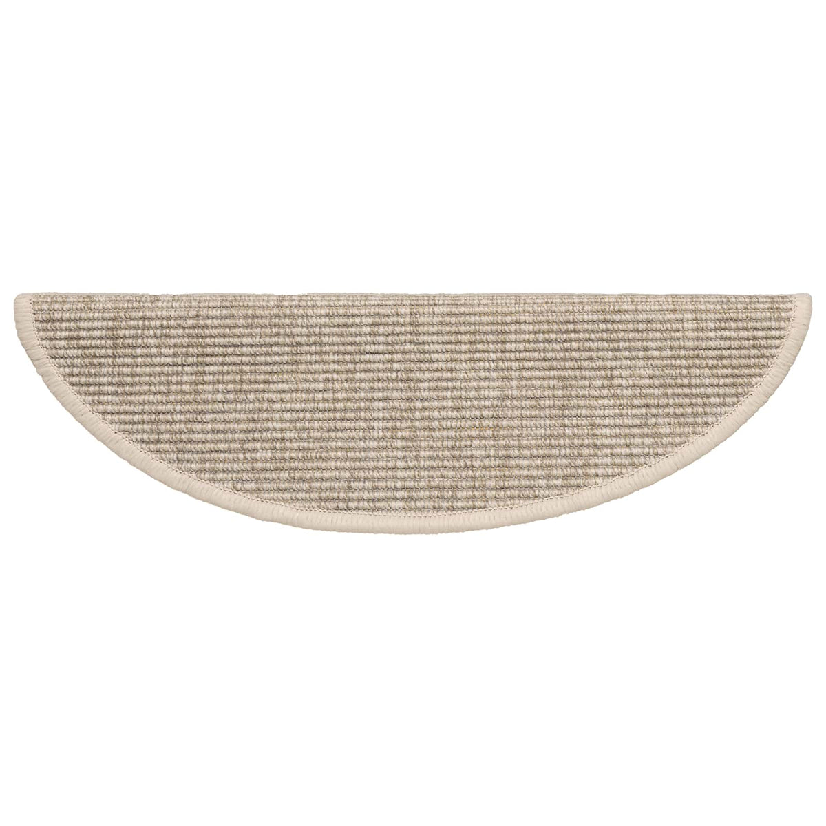 Stair Mats 15 pcs 56x17x3 cm Light Beige Half Round