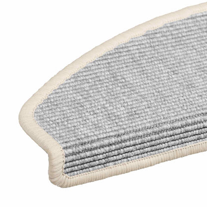 Stair Mats 15 pcs 65x21x4 cm Silver Half Round Large