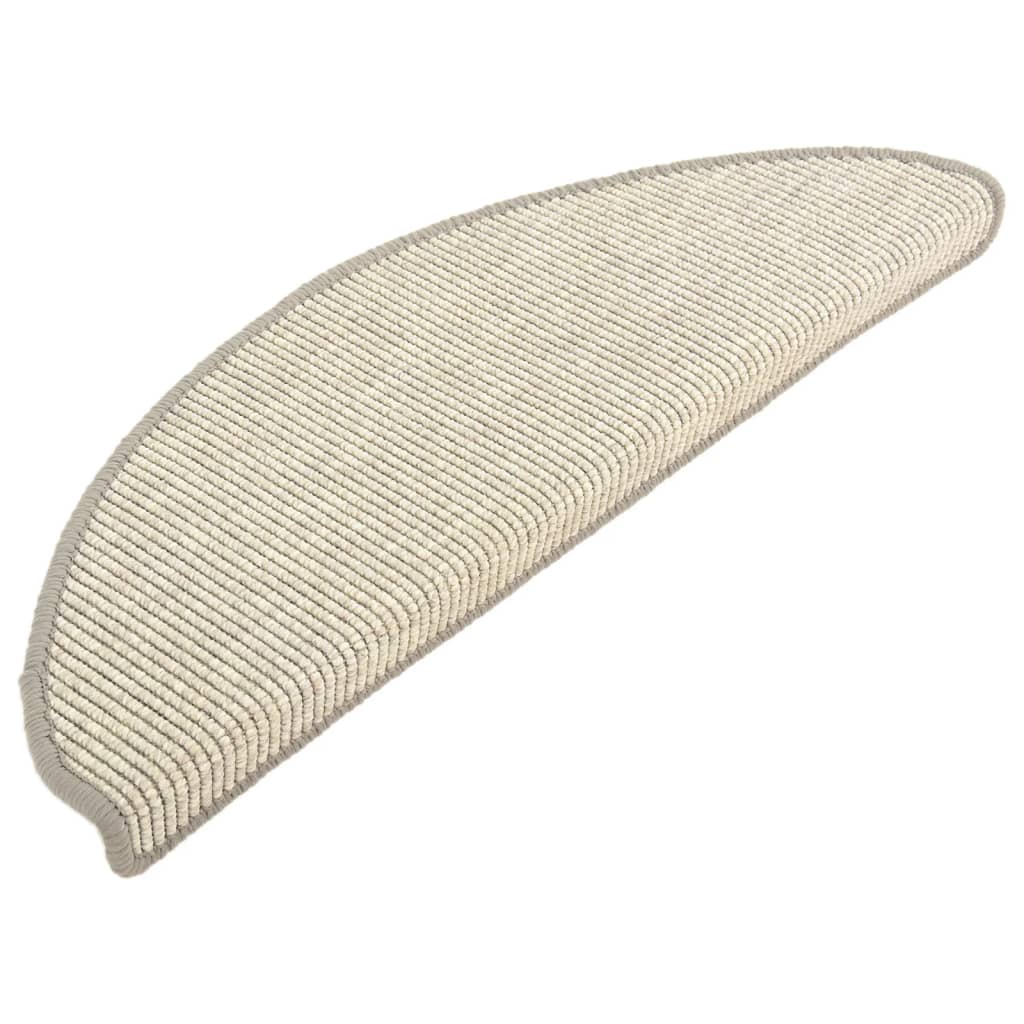 Stair Mats 15 pcs 65x21x4 cm Silver Half Round Large