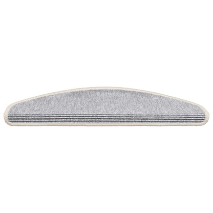 Stair Mats 15 pcs 65x21x4 cm Silver Half Round Large