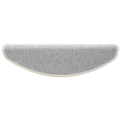 Stair Mats 15 pcs 65x21x4 cm Silver Half Round Large