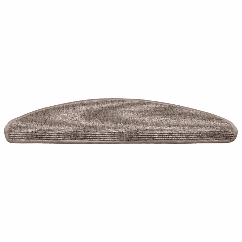 Stair Mats 15 pcs 65x21x4 cm Dark Beige Half Round Large
