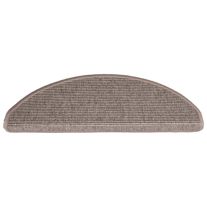 Stair Mats 15 pcs 65x21x4 cm Dark Beige Half Round Large