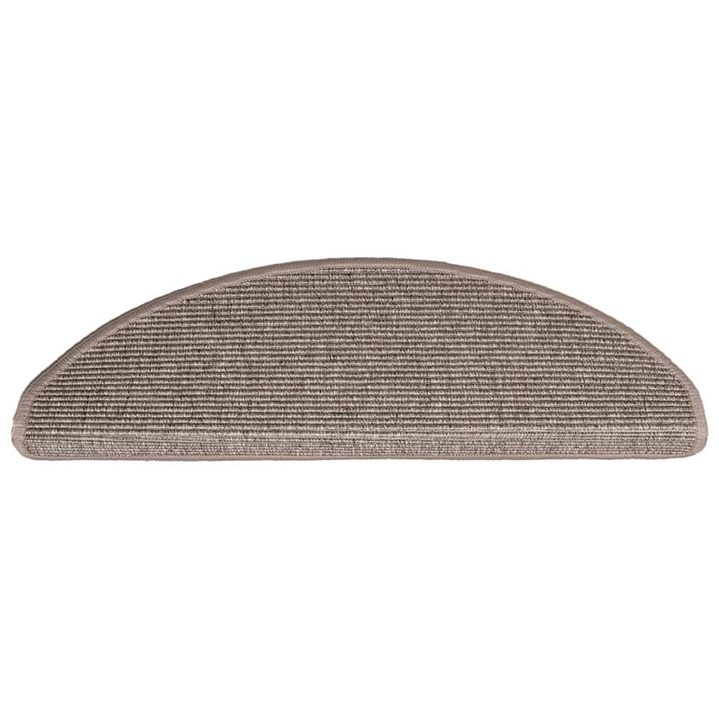 Stair Mats 15 pcs 65x21x4 cm Dark Beige Half Round Large