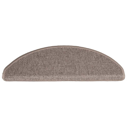 Stair Mats 15 pcs 65x21x4 cm Dark Beige Half Round Large