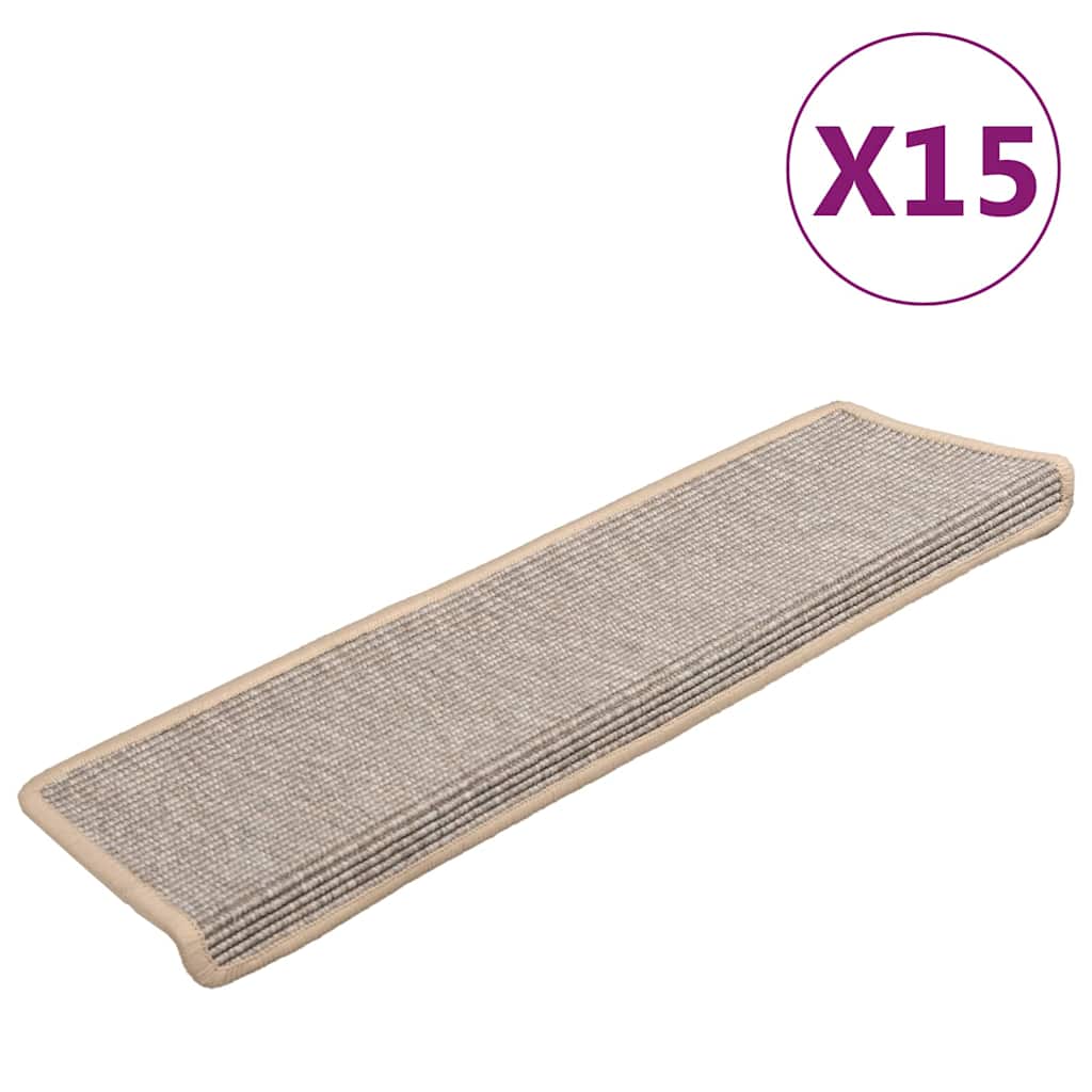 Stair Mats 15 pcs 65x21x4 cm Silver Rectangular Edge