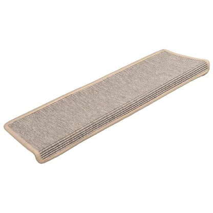 Stair Mats 15 pcs 65x21x4 cm Silver Rectangular Edge