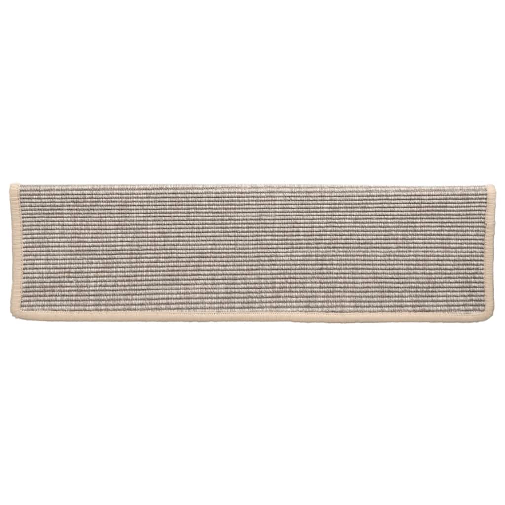 Stair Mats 15 pcs 65x21x4 cm Silver Rectangular Edge