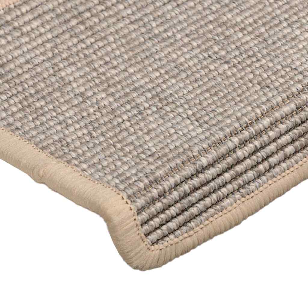 Stair Mats 15 pcs 65x21x4 cm Silver Rectangular Edge