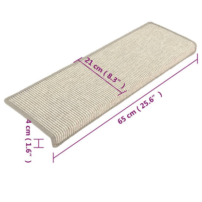 Stair Mats 15 pcs 65x21x4 cm Silver Rectangular Edge