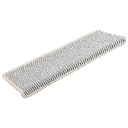 Stair Mats 15 pcs 65x21x4 cm Silver Rectangular Edge