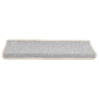 Stair Mats 15 pcs 65x21x4 cm Silver Rectangular Edge