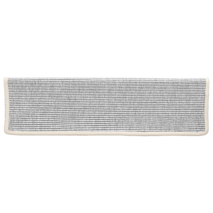 Stair Mats 15 pcs 65x21x4 cm Silver Rectangular Edge