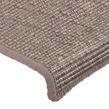 Stair Mats 15 pcs 65x21x4 cm Dark Beige Rectangular Edge