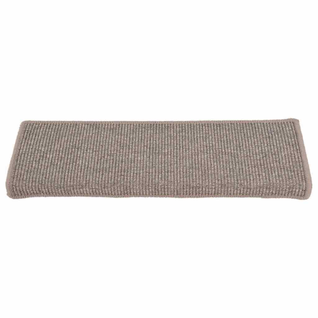 Stair Mats 15 pcs 65x21x4 cm Dark Beige Rectangular Edge