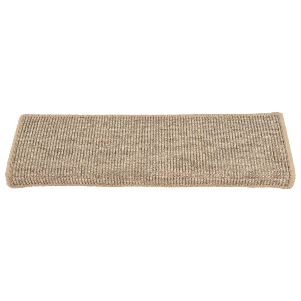Stair Mats 15 pcs 65x21x4 cm Dark Beige Rectangular Edge